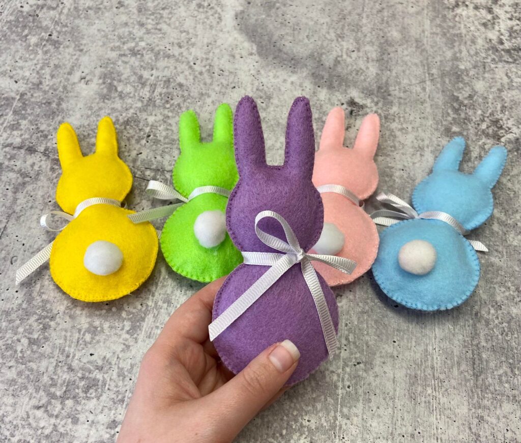 Easy DIY Felt Bunny Sewing Pattern Free Printable Template