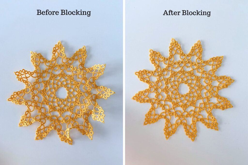 Blocking the doily