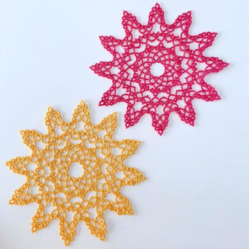 2 tatted doilies