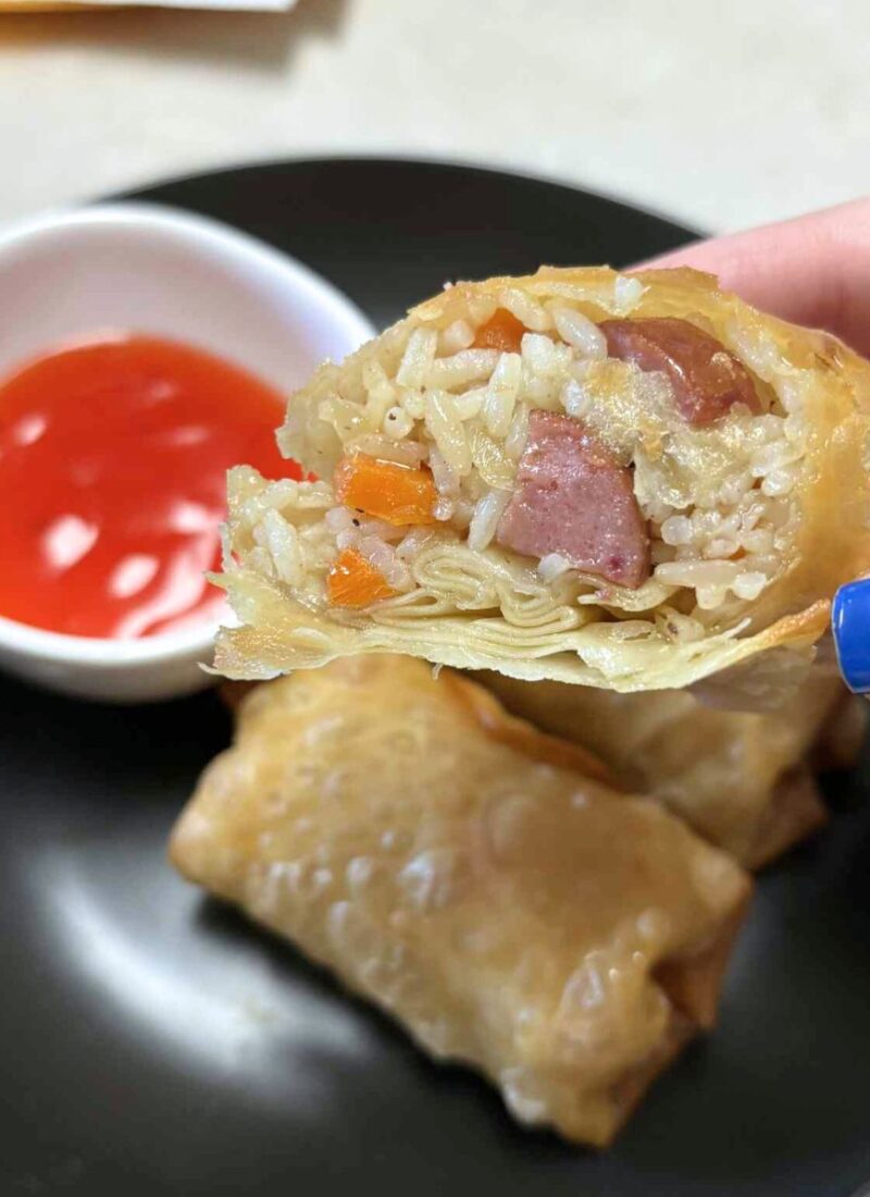 Smoked Sausage Rice Egg Rolls Recipe