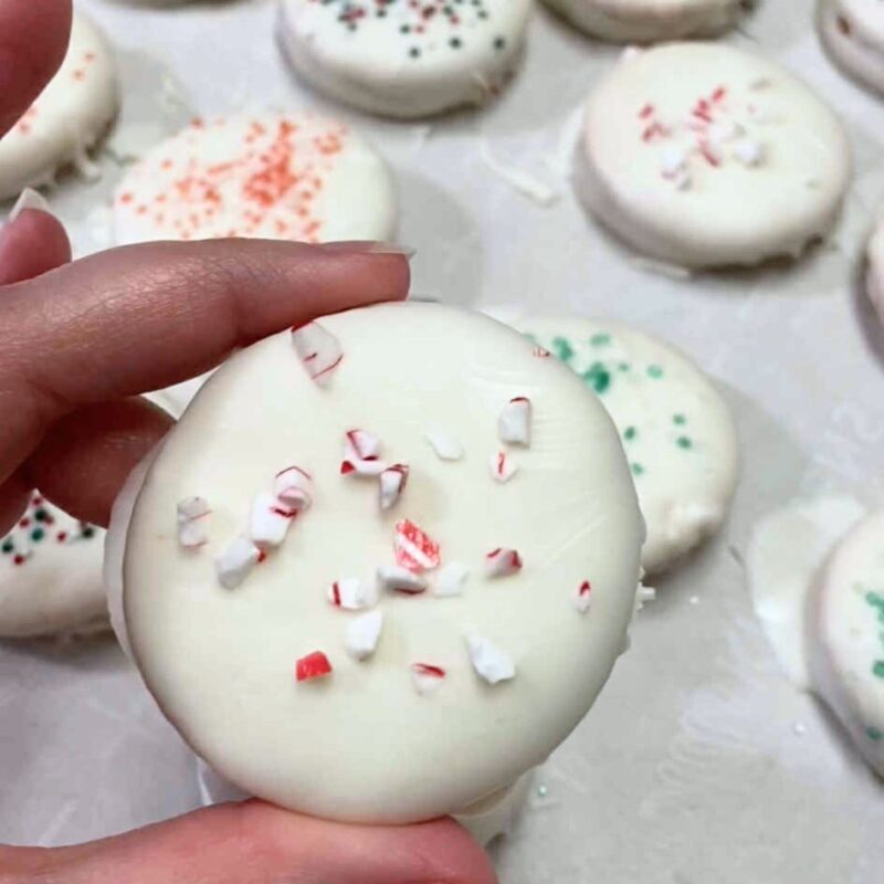 Dipped peanut butter crackers