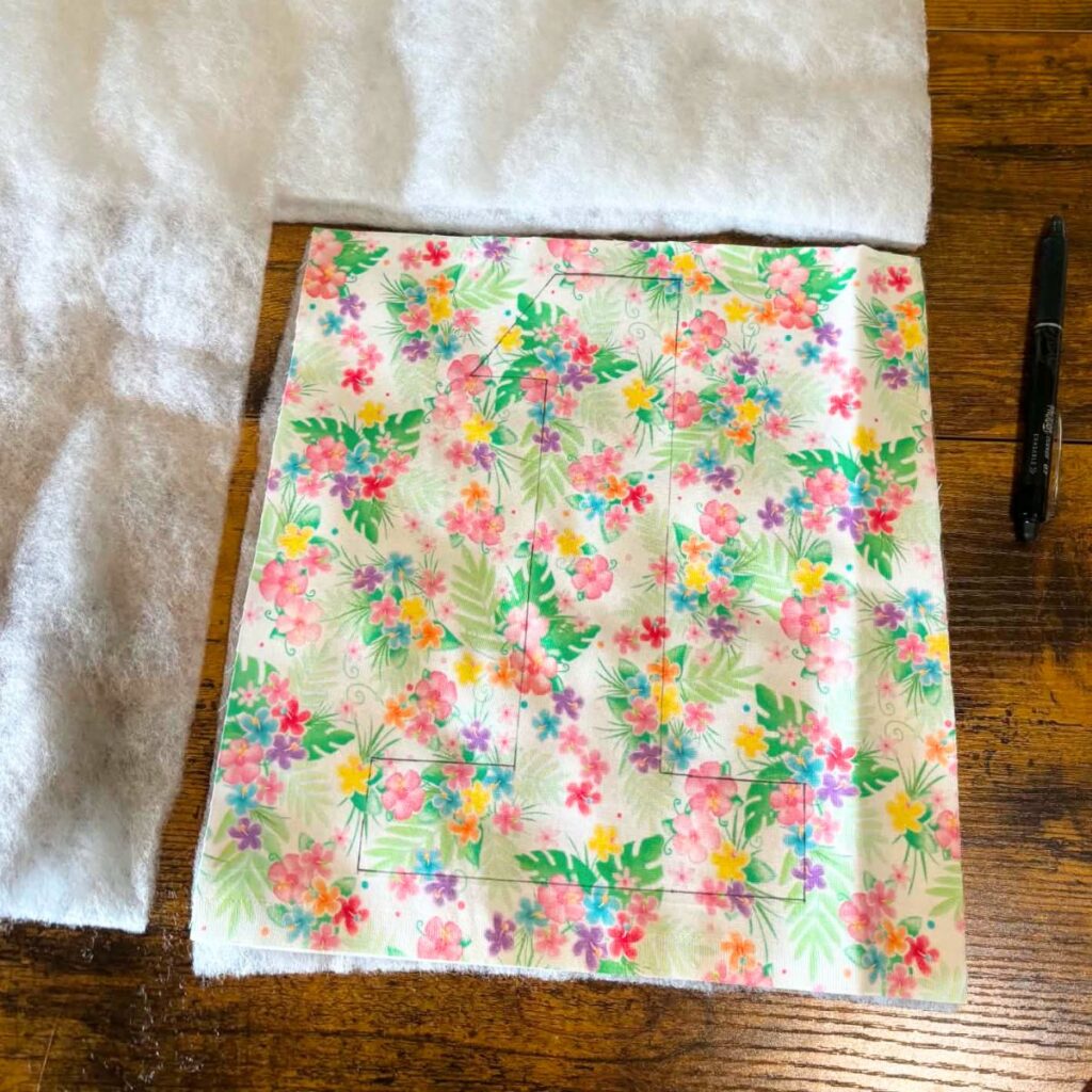 cutting the quilt batting