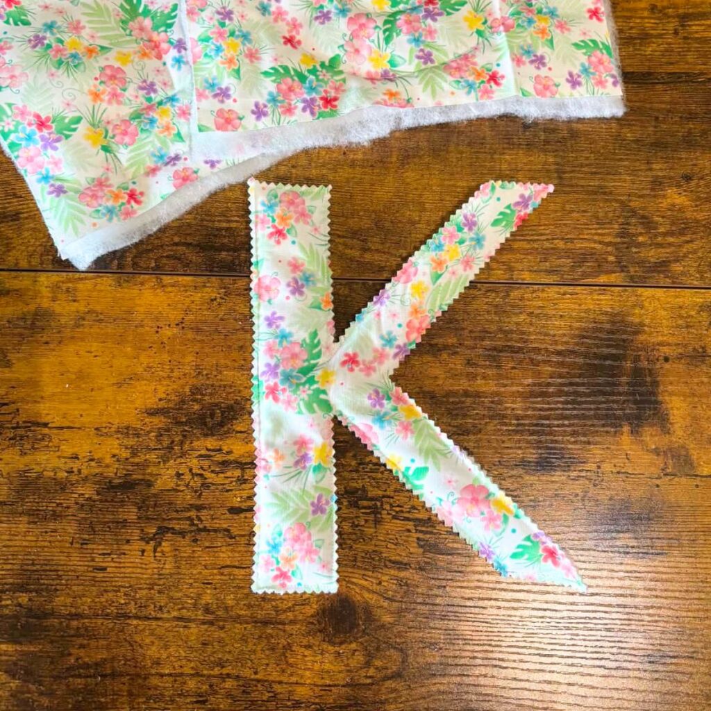 cutting out the letters